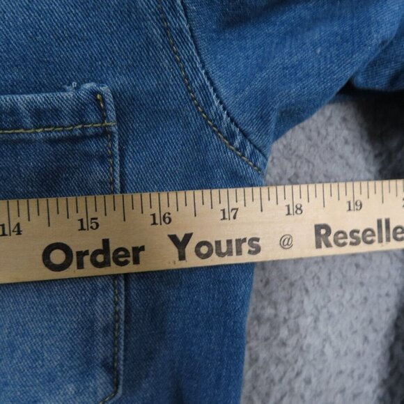 Rue 21 Denim Jean Dress Small Y2K Distressed Ripped Grunge Long Sleeve Rue21 - Picture 9 of 12